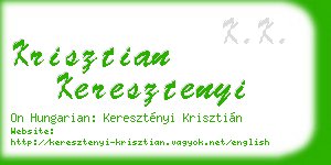 krisztian keresztenyi business card